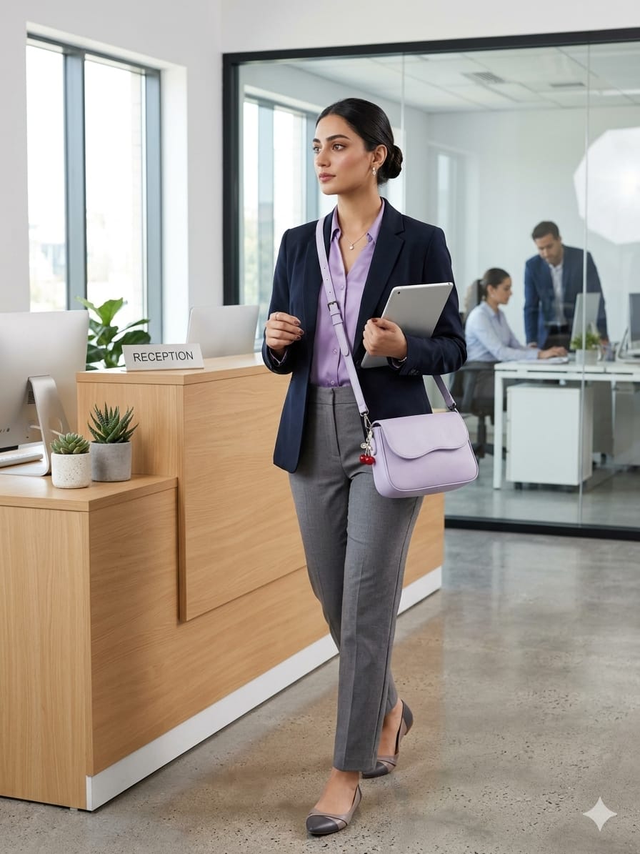 Elegant Lavender Shoulder Bag – Premium Crossbody Purse