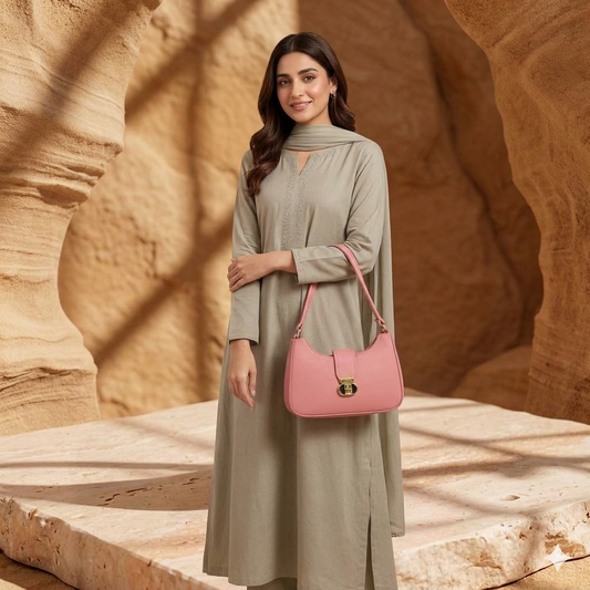 Elegant Pink Shoulder Handbag for Women | Premium Everyday Purse