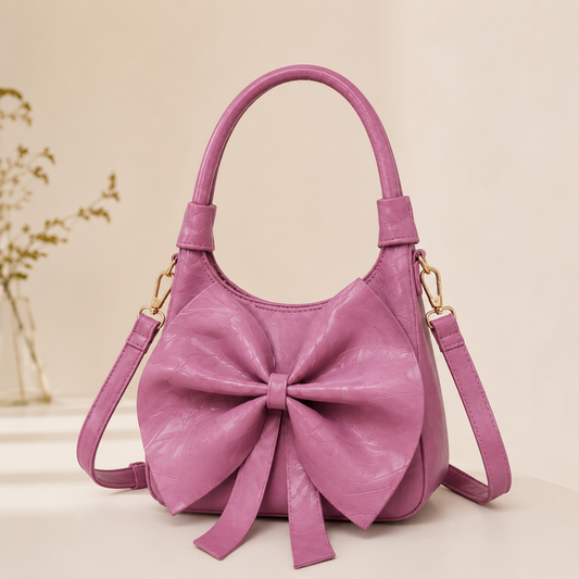 Elegant Pink Bow Handbag for Women