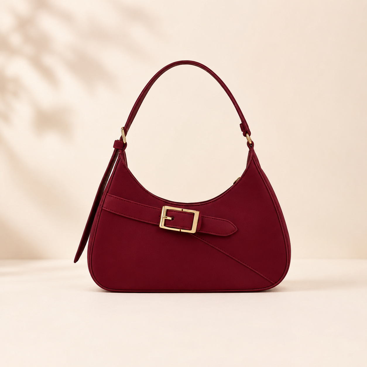 Elegant Burgundy Shoulder Bag For Women | Stylish Everyday Handbag