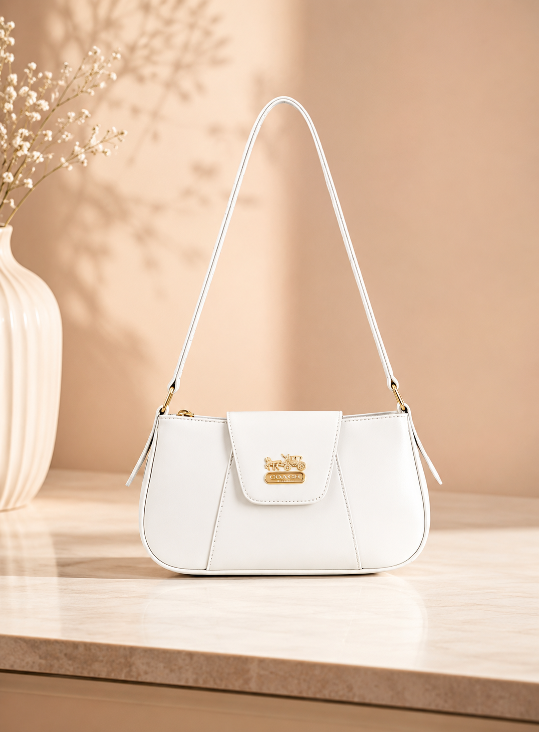 Elegant White Shoulder Bag for Women | Premium Everyday Handbag