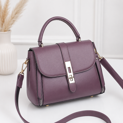 Elegant Purple Top Handle Shoulder Bag for Women