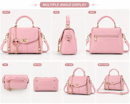 Elegant Pink Women's Handbag | Premium Crossbody & Top Handle Bag