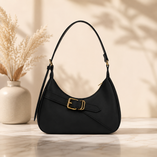 Elegant Black Shoulder Bag for Women | Premium Fashion Handbag