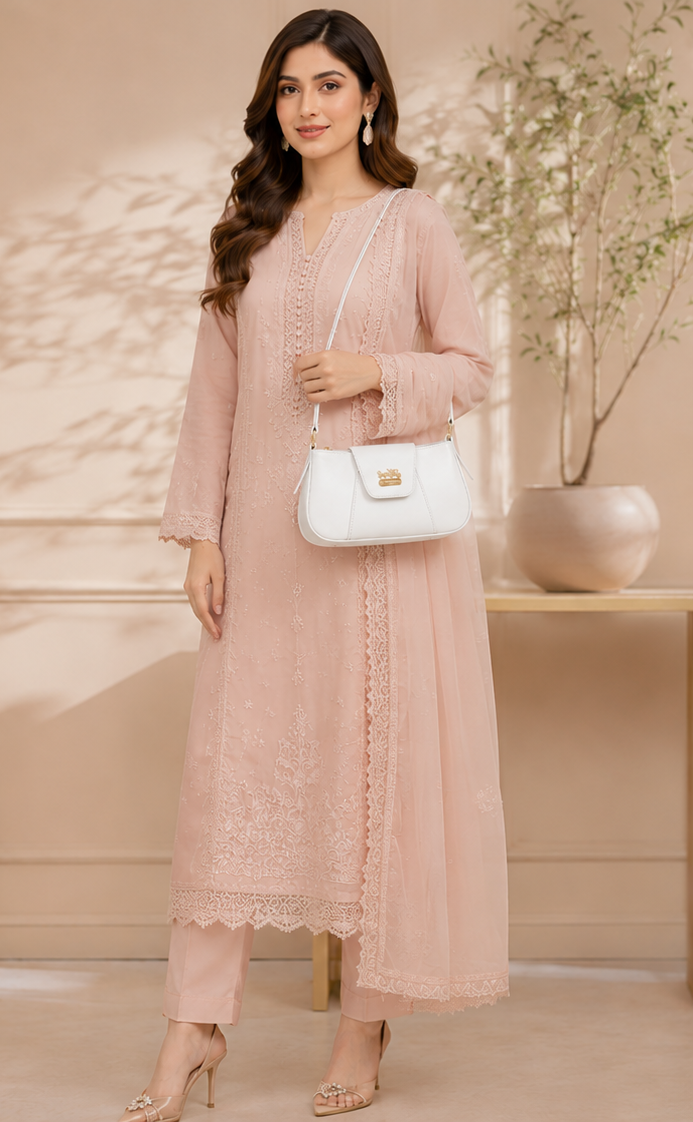 Elegant White Shoulder Bag for Women | Premium Everyday Handbag
