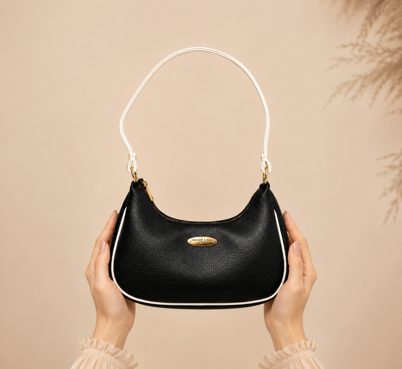 Elegant Black Shoulder Handbag for Women | Premium Leather Look | Everyday Fashion Bag