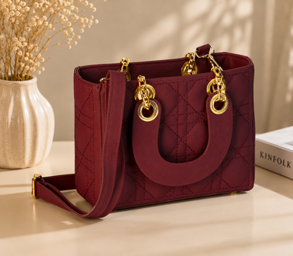 Luxury Quilted Top Handle Bag | Premium Women's Crossbody & Handbag