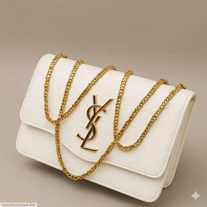 Luxury White Chain Shoulder Bag for Women – Premium Crossbody Purse
