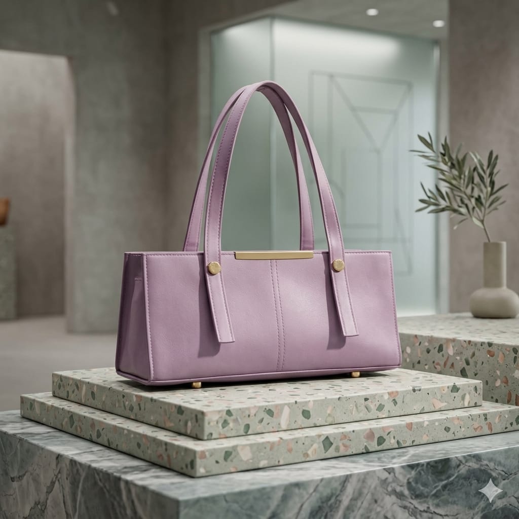 Elegant Women Premium Tote Handbag – Lavender Pink