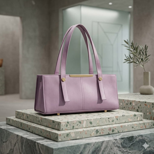 Elegant Women Premium Tote Handbag – Lavender Pink