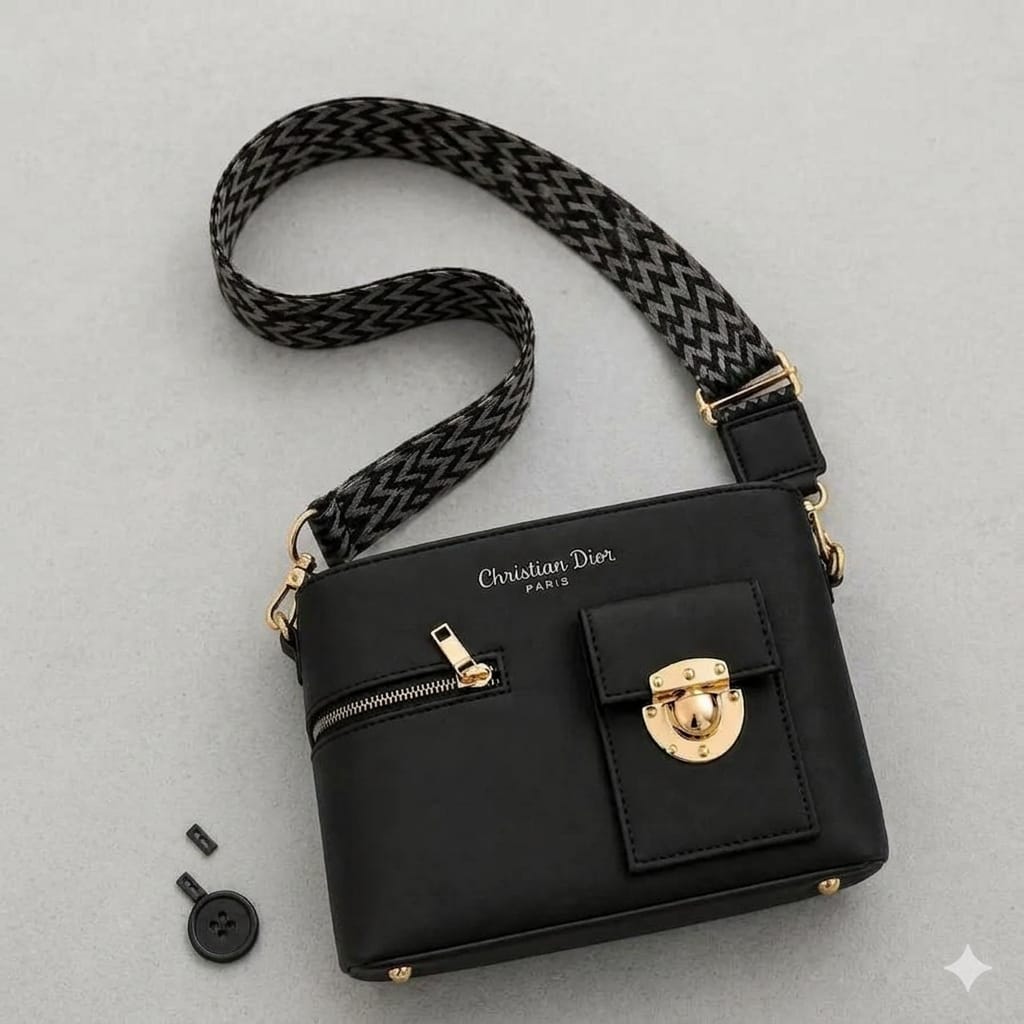 Luxury Premium Women Crossbody Shoulder Bag – Black