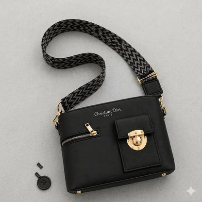 Luxury Premium Women Crossbody Shoulder Bag – Black