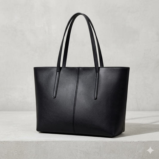 Black Women’s Large Capacity Tote Bag – Stylish & Spacious Everyday Handbag