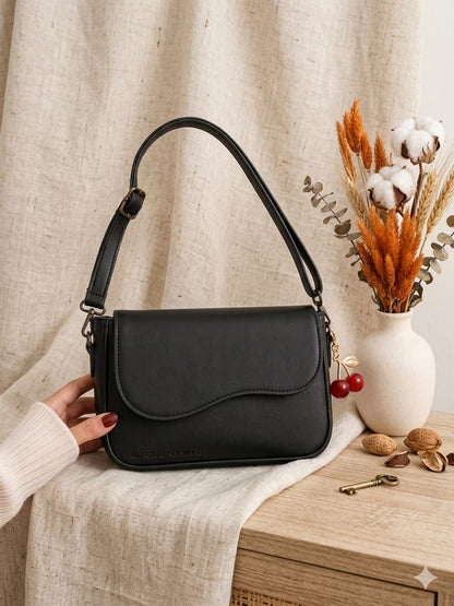 Women's Black Leather Shoulder Bag – Stylish & Premium Handbag