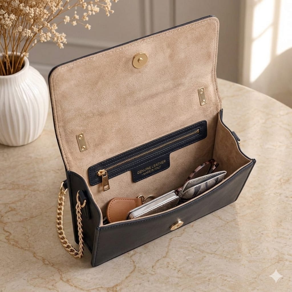 Women’s handbag Elegant Black Chain Shoulder Handbag for Women.