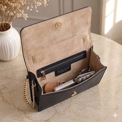 Women’s handbag Elegant Black Chain Shoulder Handbag for Women.