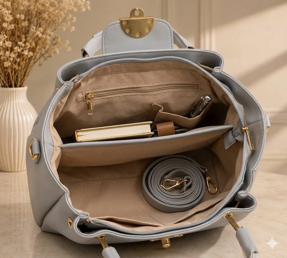 The Crown Satchel – Duet Charm Set Handbag for Women