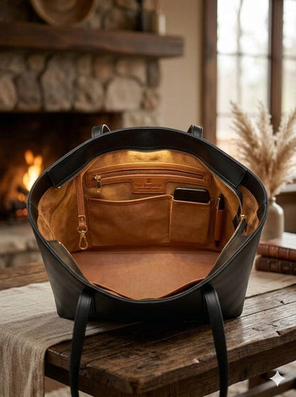 Premium Black Tote Handbag for Women – Elegant Shoulder Bag