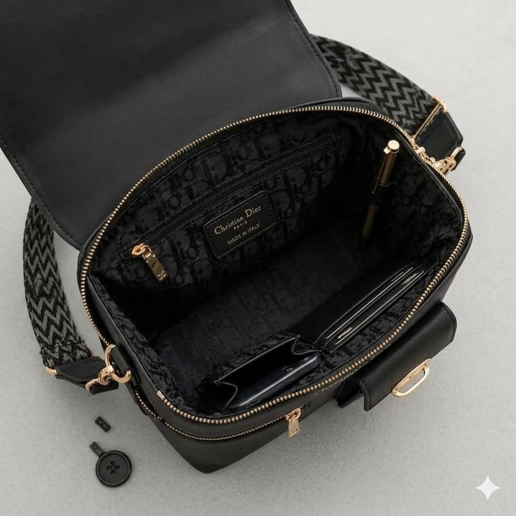 Luxury Premium Women Crossbody Shoulder Bag – Black