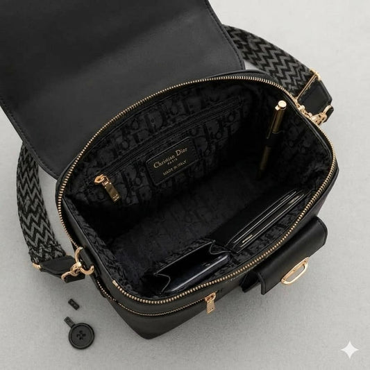 Luxury Premium Women Crossbody Shoulder Bag – Black
