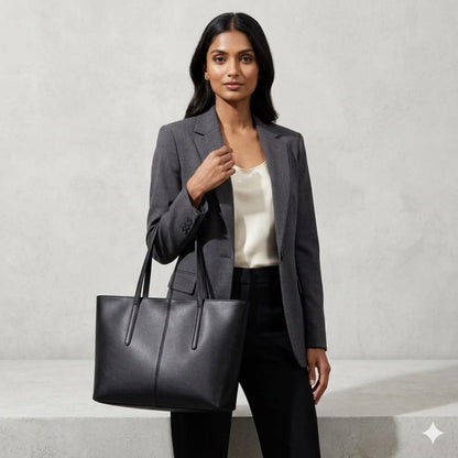 Black Women’s Large Capacity Tote Bag – Stylish & Spacious Everyday Handbag