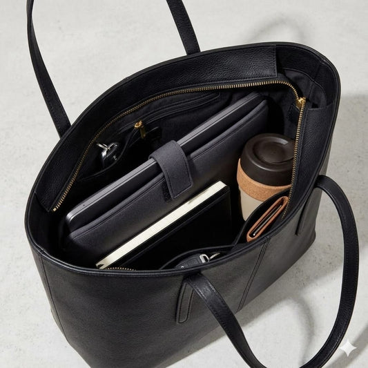 Black Women’s Large Capacity Tote Bag – Stylish & Spacious Everyday Handbag