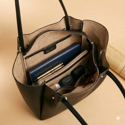 Black Women's Large Capacity Tote Bag– Premium Shoulder Bag.
