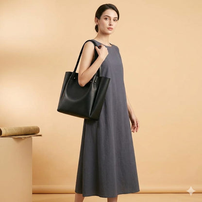 Black Women's Large Capacity Tote Bag– Premium Shoulder Bag.