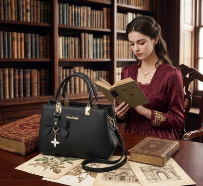 Elegant Black Women’s Handbag with Shoulder Strap – Premium Tote Bag