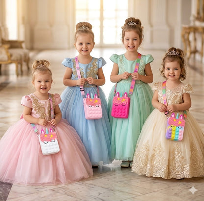 Cute Unicorn Kids Crossbody Bag – Pink Silicone Shoulder Bag