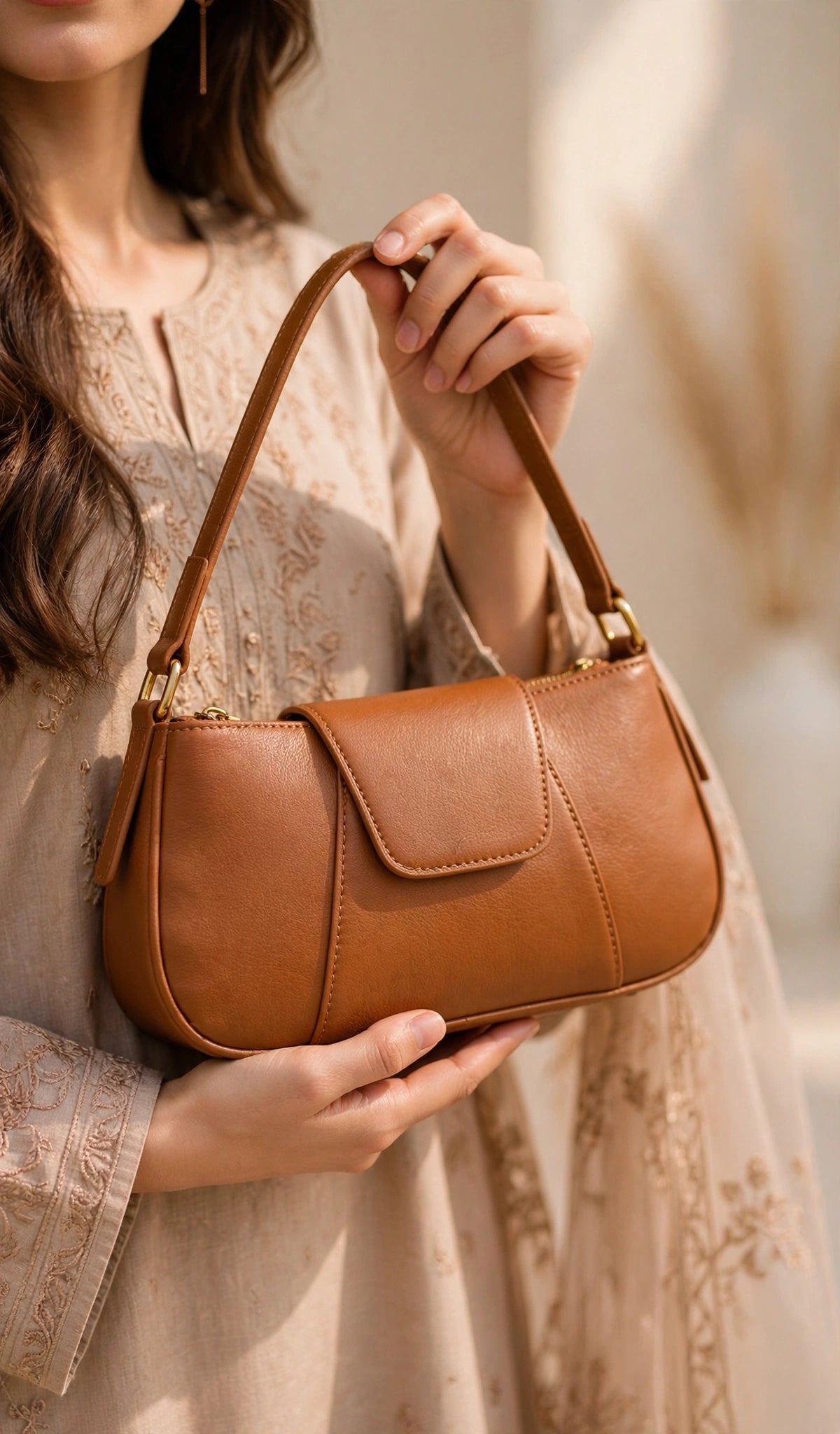 Elegant Tan Shoulder Bag for Women | Stylish Everyday Handbag
