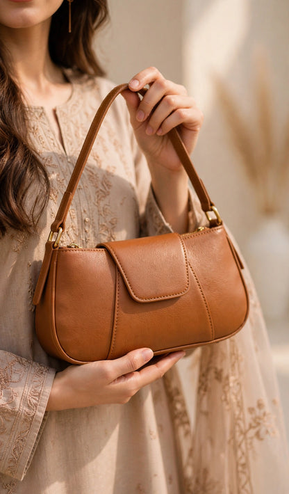 Elegant Tan Shoulder Bag for Women | Stylish Everyday Handbag